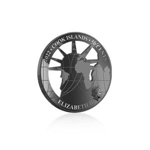 Cook Islands / Fifty Cents 2022 Landmarks of the World - Statue of Liberty - obverse photo