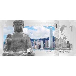 Cook Islands / Silver Five Grams 2017 Skyline Dollar - Hong Kong - reverse photo
