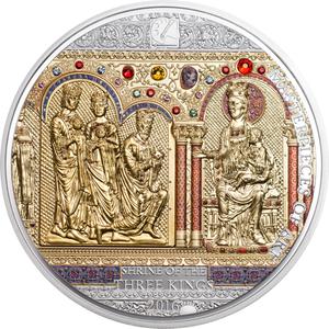 Cook Islands / Silver Three Ounces 2016 Shrine of the Three Kings - reverse photo