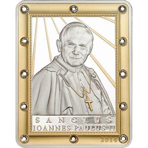 Cook Islands / Five Dollars Silver 2014 Sanctus Ioannes Paulus II - reverse photo