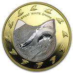 Gold and Silver Two Ounces 2005 Great White Shark: Photo Coin, Cook Islands, Gold and Silver Two Ounces 2005 Great White Shark / thumbnail