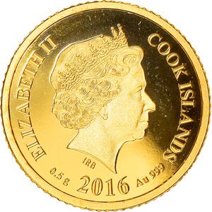 Cook Islands / Gold Half Gram 2016 Sitting Bull - obverse photo