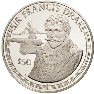 Cook Islands / Fifty Dollars 1988 Sir Francis Drake - reverse photo