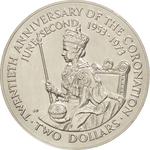 Two Dollars 1973 Coronation Anniversary: Photo Coin, Cook Islands, Two Dollars 1973 Coronation Anniversary / thumbnail