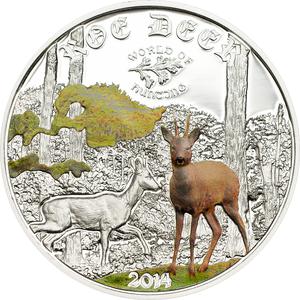 Cook Islands / Silver Half Ounce 2014 Roe Deer - reverse photo