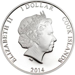Cook Islands / One Dollar 2014 Famous - Darters O’Shea - obverse photo