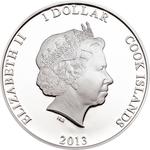 Cook Islands / One Dollar 2013 Ctyrlistek Sberatel - obverse photo