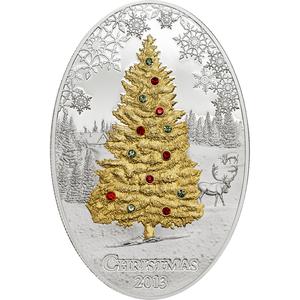 Cook Islands / Five Dollars Silver 2013 Christmas - reverse photo