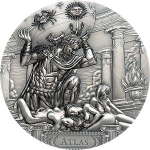 Cook Islands / Silver Three Ounces 2019 Atlas - reverse photo