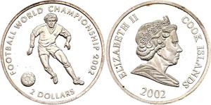 Cook Islands / Two Dollars Silver 2002 FIFA World Cup - obverse photo