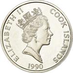 Fifty Dollars 1990 America Walter Raleigh: Photo Coin, Cook Islands, Fifty Dollars 1990 America / thumbnail