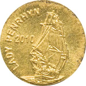 Cook Islands / Two Dollars Gold 2010 Lady Penrhyn - reverse photo