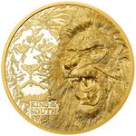 Gold Quarter Ounce 2023 Nature Kings - Lion: Photo Coin, Cook Islands, Gold Quarter Ounce 2023 Nature Kings - Lion / thumbnail