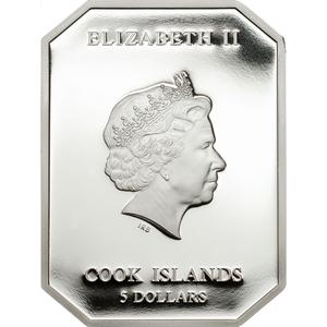 Cook Islands / Five Dollars Silver 2015 Vatican Art - Augustus - obverse photo