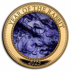 Cook Islands / Gold Five Ounces 2023 Year of the Rabbit - reverse photo