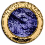 Gold Five Ounces 2023 Year of the Rabbit: Photo Coin, Cook Islands, Gold Five Ounces 2023 Year of the Rabbit / thumbnail