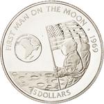 Five Dollars 1991 First Man on the Moon: Photo Coin, Cook Islands, Five Dollars 1991 First Man on the Moon / thumbnail