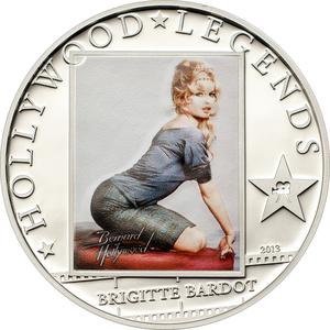 Cook Islands / Five Dollars Silver 2013 Brigitte Bardot - reverse photo
