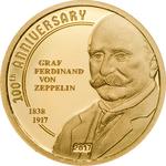 Gold Half Gram 2017 Anniversary of Graf Zeppelin: Photo Coin, Cook Islands, Gold Half Gram 2017 Anniversary of Graf Zeppelin / thumbnail