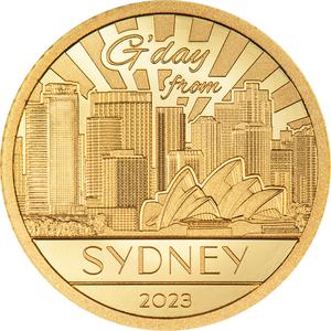Cook Islands / Gold Half Gram 2023 Big City Lights - Sydney - reverse photo