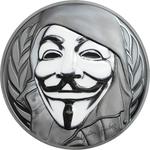 Silver Ounce 2016 Guy Fawkes Mask: Photo Coin, Cook Islands, Silver Ounce 2016 Guy Fawkes Mask / thumbnail