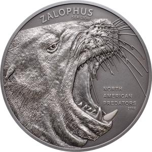 Cook Islands / Silver Two Ounces 2016 Sea Lion - reverse photo
