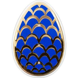 Cook Islands / Five Dollars Silver 2012 Imperial Egg - Pine Cone - reverse photo