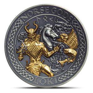 Cook Islands / Silver Two Ounces 2022 Norse Gods - Loki - reverse photo