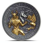 Silver Two Ounces 2022 Norse Gods - Loki: Photo Coin, Cook Islands, Silver Two Ounces 2022 Norse Gods - Loki / thumbnail