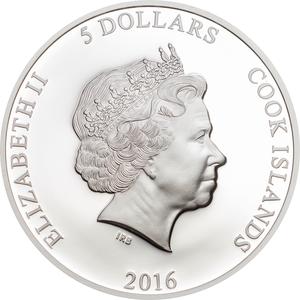 Cook Islands / Silver Ounce 2016 Singapore Orchid Miss Joaquim - obverse photo