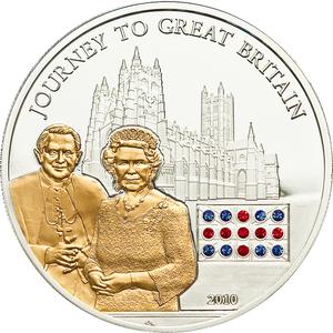 Cook Islands / Five Dollars Silver 2010 Journey to Great Britain - reverse photo