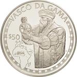 Fifty Dollars 1988 Vasco da Gama: Photo Coin, Cook Islands, Fifty Dollars 1988 Vasco da Gama / thumbnail