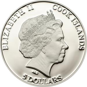Cook Islands / Five Dollars Silver 2013 Voznesenie - Ascension - obverse photo