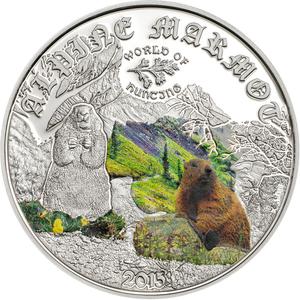 Cook Islands / Silver Half Ounce 2015 Alpine Marmot - reverse photo