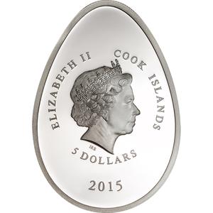 Cook Islands / Five Dollars Silver 2015 Imperial Egg - obverse photo
