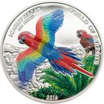 Five Dollars Silver 2016 Scarlet Macaw: Photo Coin, Cook Islands, Five Dollars Silver 2016 Scarlet Macaw / thumbnail