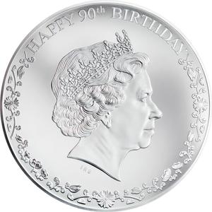 Cook Islands / Silver Three Ounces 2016 Queen Elizabeth II Birthday - reverse photo