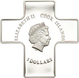 Cook Islands / Five Dollars Silver 2015 John Paul II Anniversary - obverse photo