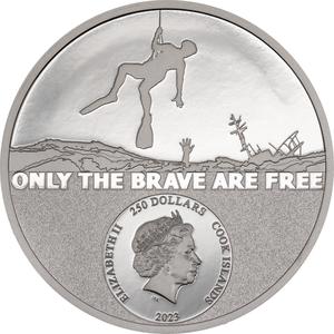 Cook Islands / Platinum Ounce 2023 Real Heroes - Coast Guard - obverse photo
