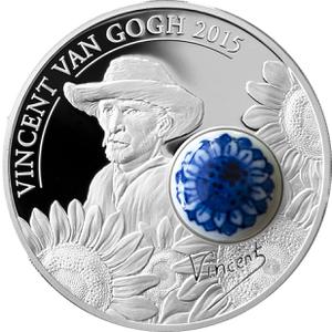 Cook Islands / Fifty Grams Silver 2014 Royal Delft - Van Gogh - reverse photo