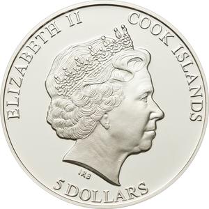 Cook Islands / Five Dollars Silver 2011 Moscow - obverse photo
