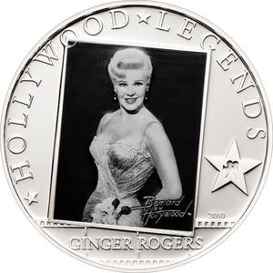Cook Islands / Five Dollars Silver 2010 Ginger Rogers - reverse photo