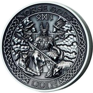 Cook Islands / Silver Two Ounces 2015 Norse Gods - Odin - reverse photo