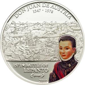 Cook Islands / Five Dollars Silver 2010 Battle of Lepanto - reverse photo