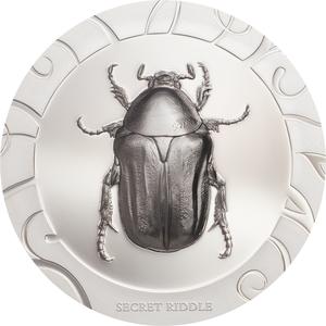 Cook Islands / Silver Ounce 2017 Scarab - Secret Riddle - reverse photo