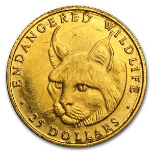 Cook Islands / Gold Twenty-fifth Ounce 1990 Endangered Wildlife - reverse photo