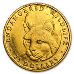 Gold Twenty-fifth Ounce 1990 Endangered Wildlife: Photo Coin, Cook Islands, Gold Twenty-fifth Ounce 1990 Endangered Wildlife / thumbnail