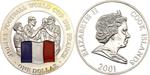 One Dollar Silver 2001 Football - France: Photo Coin, Cook Islands, One Dollar Silver 2001 Football - France / thumbnail