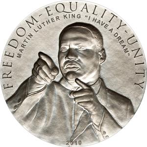 Cook Islands / Five Dollars Silver 2010 Barack Obama - obverse photo