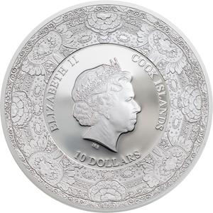 Cook Islands / Silver Fifty Grams 2017 Peacock Pottery - obverse photo